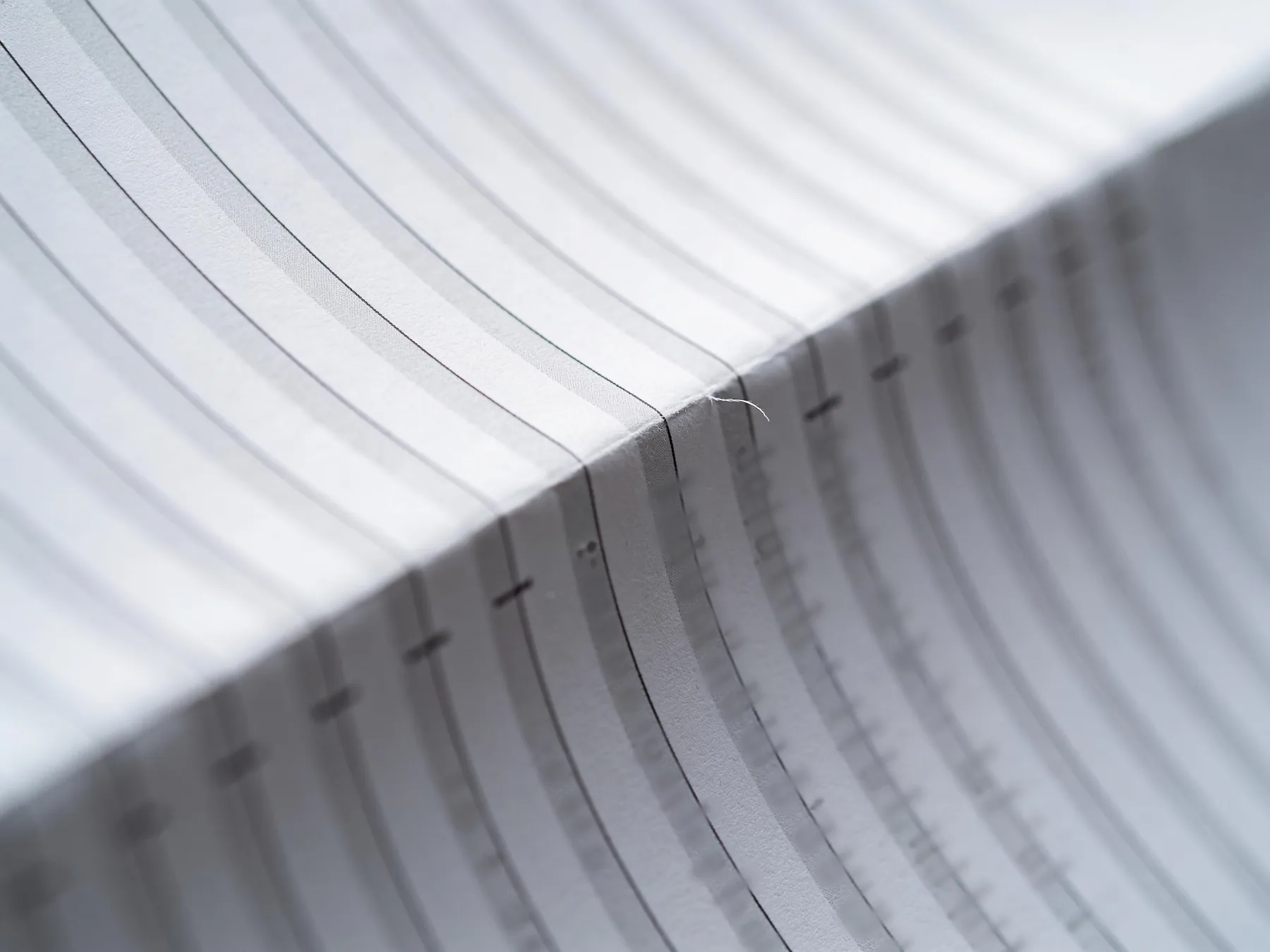 A close view of printed columns on a credit bureau report